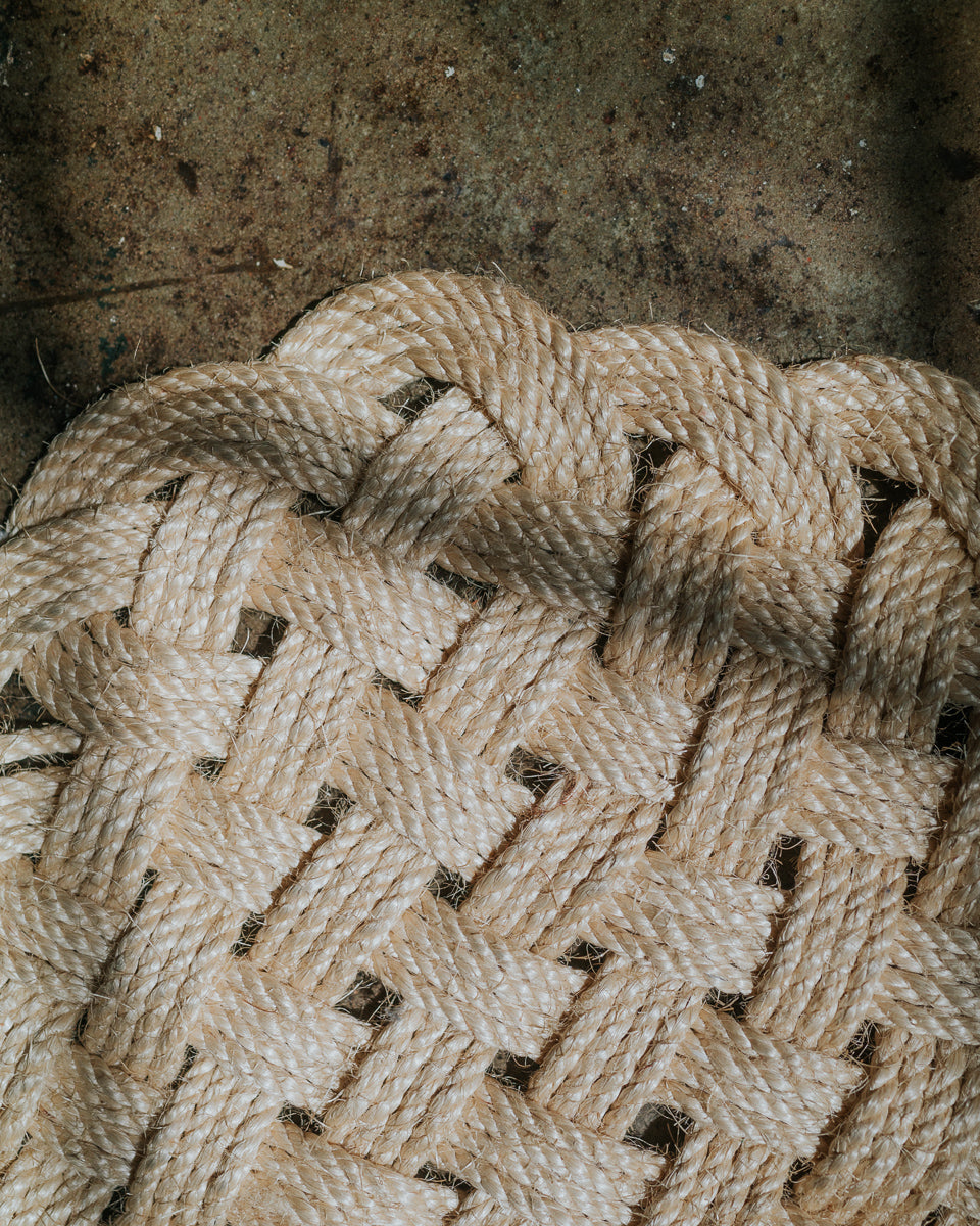 Rund Dørmåtte i lyst Naturtov