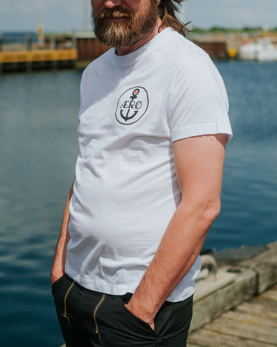 T-shirt med Ærø anker/hjerte voksen DGV